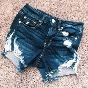 american eagle midi length shorts
